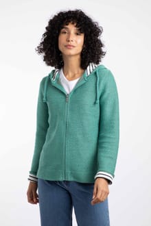 Chicoa Full Zip Hooded Classic Macaroni Dark Jade