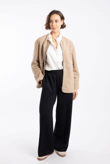 Gleason Faux Shearling Jacket Putty