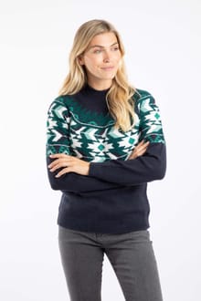 Arelia Ikat Knitted Jumper Midnight