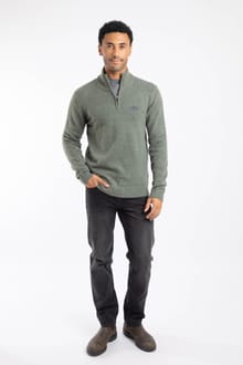 Altwood 1/4 Zip Jumper Storm Grey