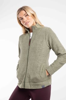Faire Full Zip Textured Fleece Artichoke