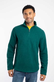 Newport Quarter Zip Ribbed Fleece  Deep Teal
