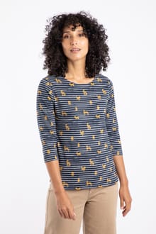 Rachel Printed Jersey Tee Ochre