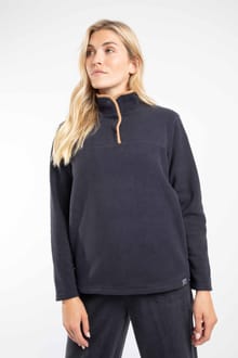 Harriet Funnel Neck Micro Fleece Midnight