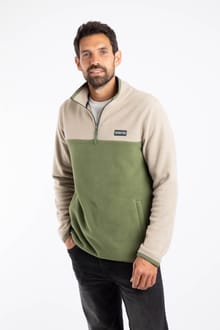 Tristan Colour Block Micro Fleece Artichoke