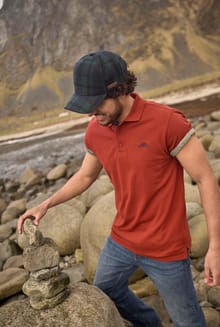 Miles Organic Cotton Pique Polo Burnt Henna