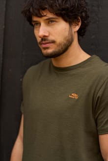 Fished Organic Cotton Branded T-Shirt Fir Green