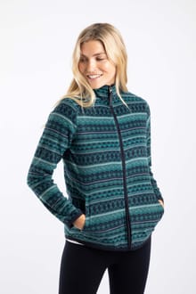 Rochelle Full Zip Printed Microfleece Cedar Green