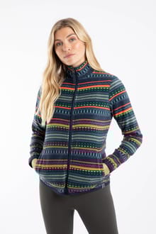 Rochelle Full Zip Printed Microfleece Deep Sea Blue