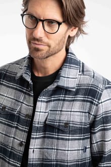 Bosco Check Over Shirt Grey