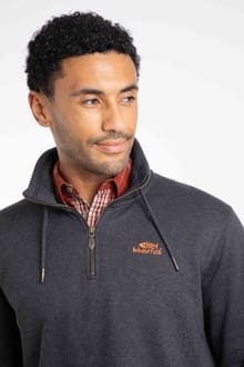 Brampton Branded Qtr Zip Sweatshirt Black
