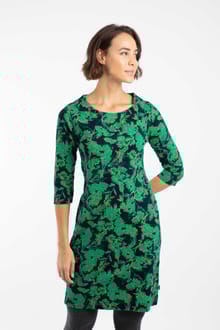 Shafika Organic Cotton Printed Jersey Dress Night Blue