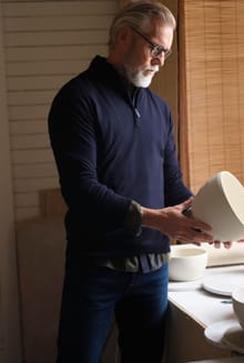 Frederick 1/4 Zip Fine Knit Jumper Midnight
