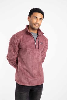 Longmont 1/4 Zip Stripe Grid Fleece Port