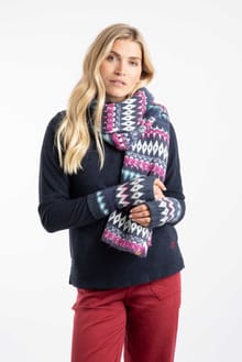 Heathfield Fair Isle Scarf Navy