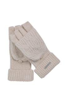 Cassell Sparkle Fingerless Gloves Chalk