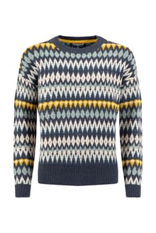 Ella Fair Isle Crew Neck Jumper Midnight