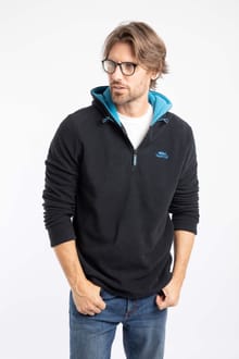 Gervase 1/4 Zip Microfleece Hoodie Black