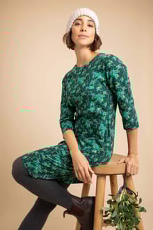 Markle Organic Cotton Printed Sparkle Jersey Dress Forest Night