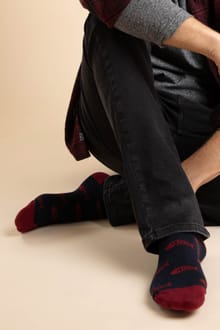 Ronan Branded Bones Sock 3pk Navy