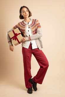 Farida Wide Leg Trouser Garnet