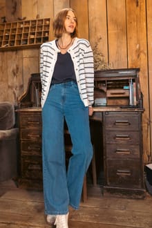 Corine Wide Leg Denim Jeans