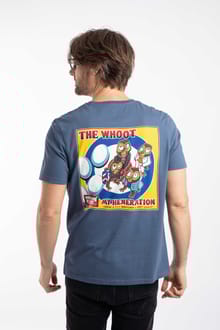 The Whoot Back Print Artist T-Shirt Ensign Blue