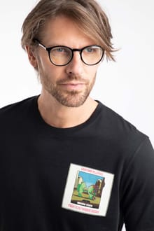 Fish You Were Here Back Print Artist T-Shirt Black