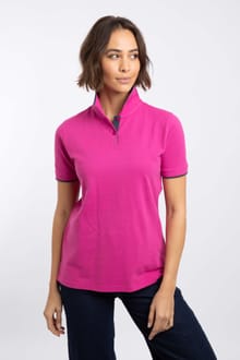 Pammie Pique Polo Shirt Gerbera