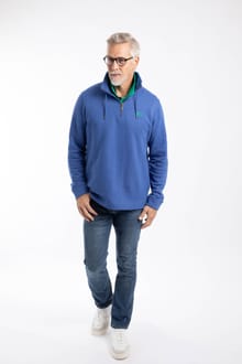 Brampton 1/4 Zip Sweatshirt Mazarine Blue
