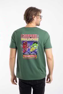 Codpool Back Print Artist T-Shirt Dusky Green