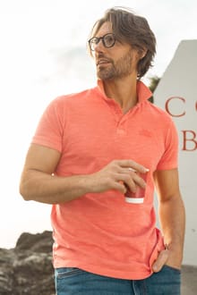 Indy Slub Polo Shirt Dark Coral