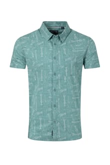 Faraway Short Sleeve Printed Shirt Mineral Blue