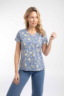 Merica Printed Jersey T-Shirt Faded Blue