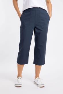 Anyar 3/4 Length Ripstop Trousers Navy