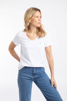 Hailey V-Neck T-Shirt White
