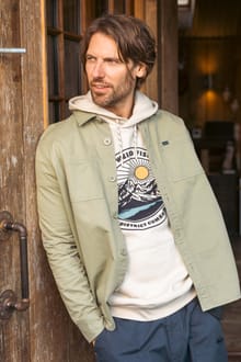 Bear Workwear Twill Overshirt Laurel Green