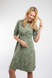 Cassandra Jersey Swing Dress Olive