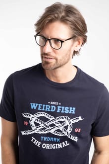 Cast Off Front Print Graphic T-Shirt Midnight