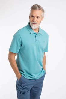 Giles Pique Polo Shirt Sky Blue