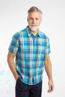 Angeles Short Sleeve Check Shirt Adriatic Blue