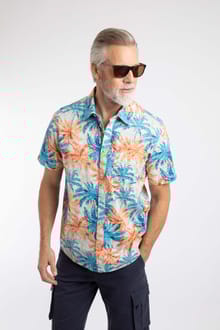 Faraway Short Sleeve Printed Shirt Paprika