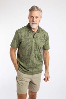 Sarat Printed Polo Shirt Dark Olive