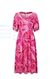 Dilsha Printed Midi Dress Hot Pink