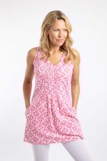 Laredo Printed Jersey Tunic Crimson