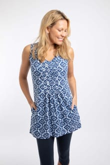 Laredo Printed Jersey Tunic Twilight