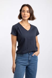 Milne Jersey Dobby T-Shirt Navy