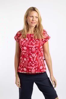 Paw Paw Printed Jersey T-Shirt Rich Red