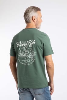 Angling Back Print Angling Trust Graphic T-Shirt Dusky Green