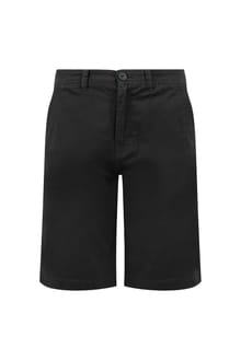 Rayburn Cotton Flat Front Shorts Washed Black